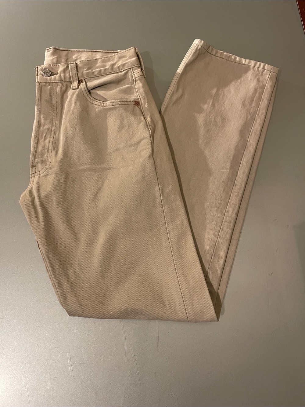 Levi’s 501 Straight-Leg Beige Jeans 30x32